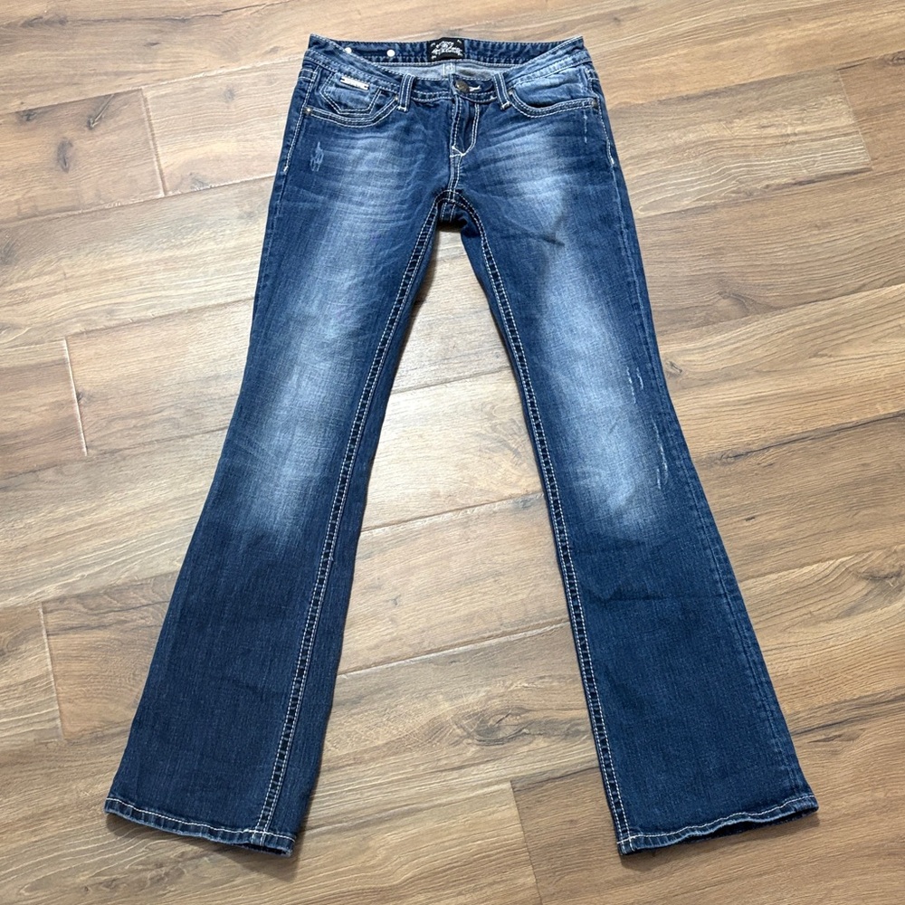Express Dark Blue Flare Jeans